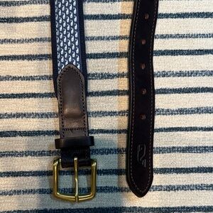 Vineyard Vines Brown and Black Patterned Belt Bag Strap